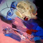 2009. Tahereh Vahedian, Big-eyed Women Collection, Acrylic - 70 x 70 cm