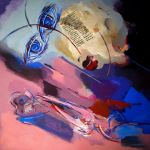 2009. Tahereh Vahedian, Big-eyed Women Collection, Acrylic - 70 x 70 cm