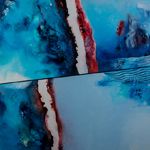 2013. Tahereh Vahedian - 'Blue Mirror' Collection - Acrylic and Ecoline - 90 x 130 cm