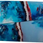 2013. Tahereh Vahedian - 'Blue Mirror' Collection - Acrylic and Ecoline - 90 x 130 cm