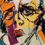 Tahereh Vahedian - 2004 - Acrylic on Cardboard - 50 x 70 cm & 2004 - Acrylic on Cardboard - 50 x 70 cm & 2002 - Mixed Media on Cardboard - 40 x 60 cm