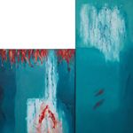 2013. Tahereh Vahedian - 'Blue Mirror' Collection - Acrylic and Ecoline - 80 x 90 cm