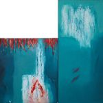 2013. Tahereh Vahedian - 'Blue Mirror' Collection - Acrylic and Ecoline - 80 x 90 cm