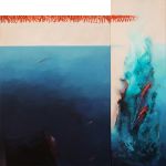 2013. Tahereh Vahedian - 'Blue Mirror' Collection - Acrylic and Ecoline - 90 x 100 cm
